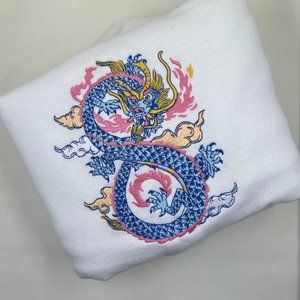 Beautiful Dragon Custom Embroidered Trendy Hoodie